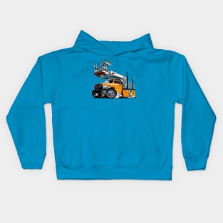 Cartoon Platform Lift Truck Kids Hoodie